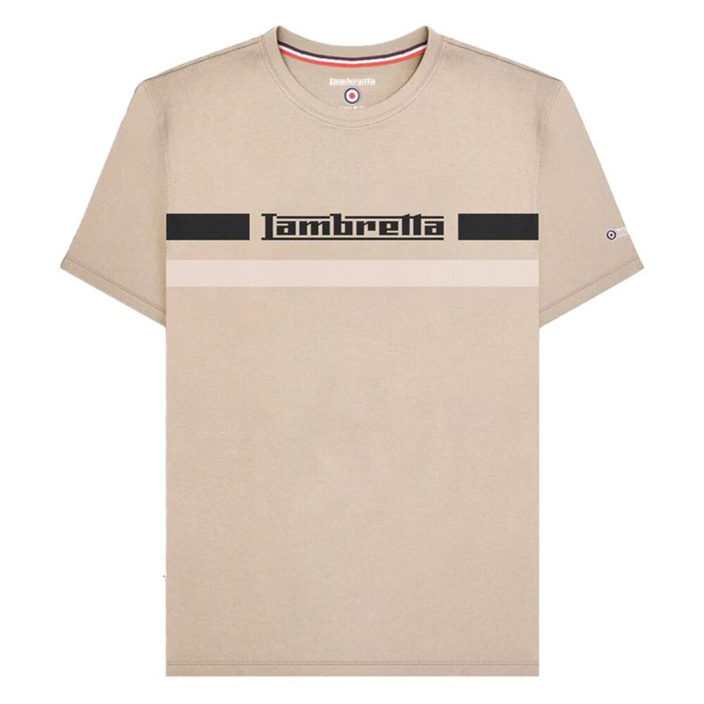 Lambretta Mens Chest Stripe T-Shirt / Cashew